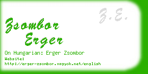 zsombor erger business card